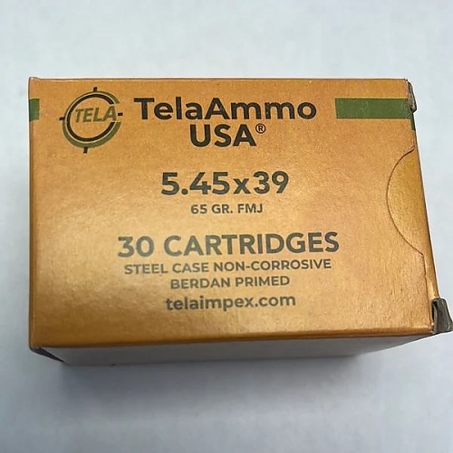 5.45x39 Tela Ammo 65gr FMJ