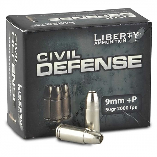 9mm +p Civil Defense 50gr 2040 Fps