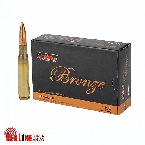 PMC Bronze .50 BMG 660gr Full Metal Jacket Boat Tail